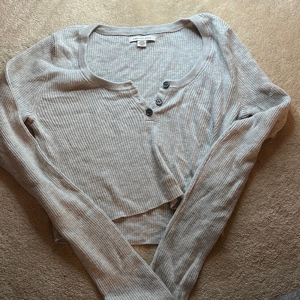 American Eagle Crop Long Sleeve
